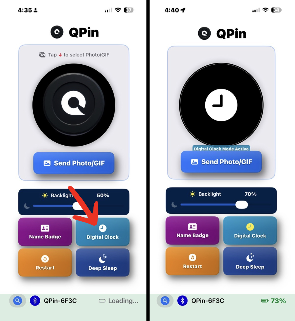 Setting QPIN in Clock mode