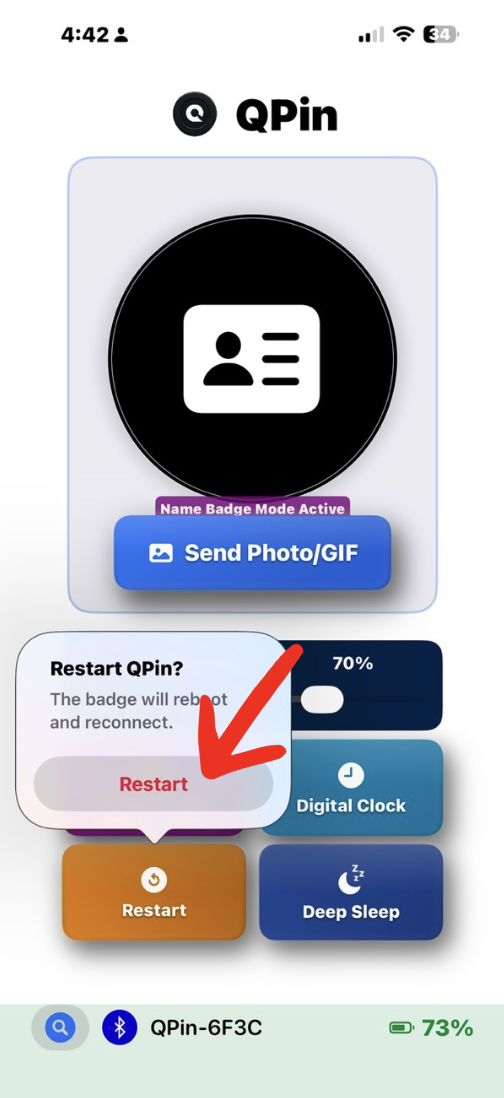 Restarting your QPIN